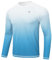 Huayuzh Rashguard UV Shirt Herren Langarmshirt Schwimm Tshirt Schnelltrocknend Atmungsaktiv Surfen Angeln Wandern Top Verlaufsfarbe Himmelblau XL