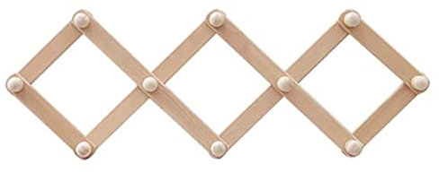 Wandgarderobe Einziehbarer Akkordeon-Kleiderhaken Aus Holz, Wandgarderobe Für Den Badezimmereingang, Schlafzimmer, Büro, Küche, Huthaken Kleiderhaken (Color : Wood Color, Size : 10 Hooks)