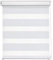 Easydeco - Estor Enrollable Noche y día Mini con opción Easyfix sin Necesidad Taladro Blanco 62 x 190 cm