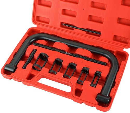weyleity Outil de compresseur de ressort de soupape automobile | Kit de composé de rodage de soupape, 10 pièces d'outils de serrage en C pour moto, VTT, voiture, équipement de petit véhicule moteur