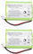 CAESEA SD-7501 AAA 3,6 V 800 mAh - Batterie rechargeable NiMH - Prise EH 3PHH - Pour Motorola SD-7501 - V-Tech 89-1323-00-00 - Pour AT&T Lucent 27910 CPH-464D (2)