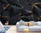 Fototapete 3D Goldene Feste Geometrie 400x280 cm Tapete Wandtapete Wanddeko Design Mustertapete Wand Dekoration Wohnzimmer Schlafzimmer Büro Flur