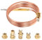 Lobamop Kit termocoppia Universale per fornello a Gas, 900 mm, M6 x 0,75, con versati (Cinque)