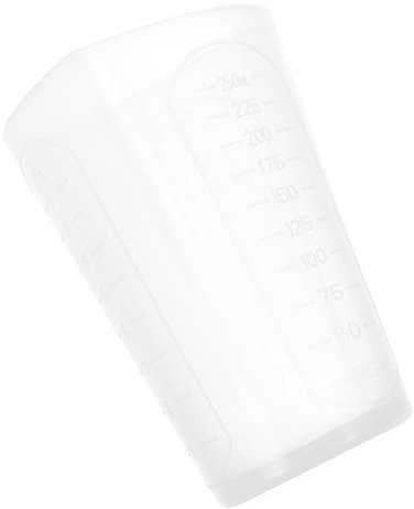STOBOK Tasse à Mesurer Tasses à Mesurer Pratiques Tasse De Mélange Antiadhésive Outil De Colle Bricolage Tasses à Mélanger Réutilisables Gobelet Gradué Réutilisable Gel De Silice Blanche