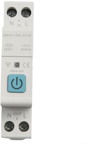 Besshepplo Smart Home Disjoncteur rail DIN WiFi compteur d'énergie intelligent interrupteur de disjoncteur Wi-Fi DIN rail DIN (32A)