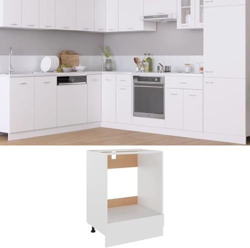 Myheimly Küchenschrank,Unterschrank Küche, Küchenmöbel, Küchenzeile,Standschrank Küche,Wandschränke,Aufbewahrungsschrank Herdumbauschrank Weiß 60x46x81,5 cm Holzwerkstoff