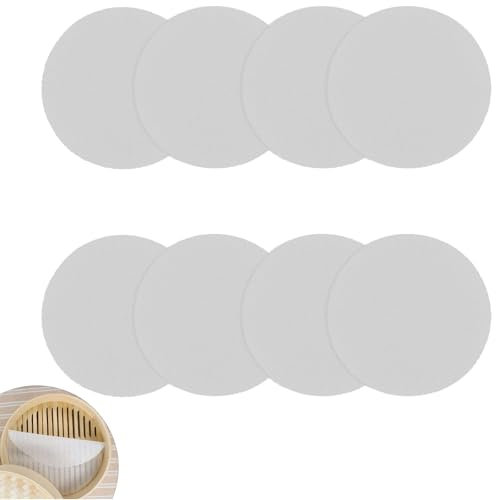 IUHRIE 12 unidades de silicona amortiguadores de bambú, vaporizadores, vaporizadores, antiadherentes, redondos, reutilizables, para arroz, dim sum, alfombrilla de vapor