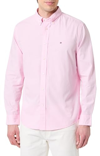 Tommy Hilfiger Flex Poplin Micro Gingham Shirt Mw0Mw40457 Chemise L/S, Pink (Classic Pink/Check), M Homme