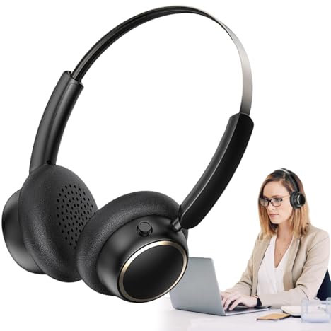 Yhsioaklo Kabelloses Headset über dem, kabelloses Headset, Geräuschunterdrückung, Retro-Design, Unterhaltung, Audio-Tool zum Ansehen von Videos, Arbeiten