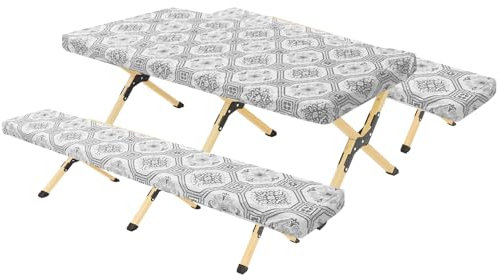 Lot de 3 nappes pour tente à bière, nappe d'extérieur rectangulaire, élastique, 2 coussins pour banc à bière de 183 cm, taille et couleurs au choix, pour ensembles de tentes de fête courantes