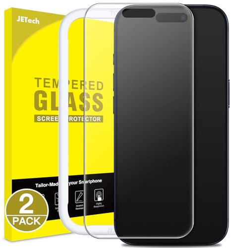 JETech Protector Pantalla Mate para iPhone 17 Pro, 2 Unidades | 9H Cristal Vidrio Templado Antirreflejos, Antihuellas, Tacto Suave, Instalación Fácil, Amigable para Funda