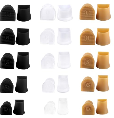 15 Pairs High Heel Protectors,5 Sizes Stiletto Stoppers Repair Cap for Shoes Women High Heels Anti-Slip Heel Covers for Outdoor Activities Wetland Grass Gravel