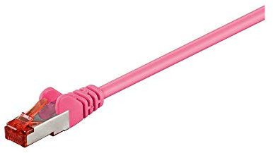 Goobay 93441 CAT 6 Patchkabel, S/FTP (PiMF), Magenta