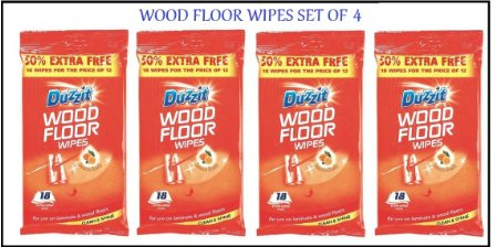 WOOD FLOOR WIPES PACK OF 4 X 72 WIPES