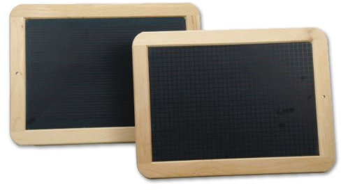 Schiefertafel mit Naturholzrahmen 297x218x8mm kariert und liniert