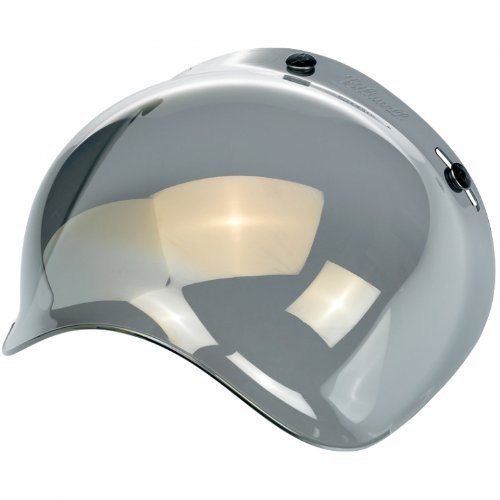 Motorradhelm-Visier für Harley u. a., Biltwell Bubble-Visier für Jethelm, getönte Scheibe, rauchfarben