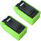 2x Trade-Shop Premium Li-Ion Akku 40V 3000mAh 120Wh ersetzt Greenworks Tools 29472 29282 2601102 20302 2601402 29727 für G-MAX Rasenmäher 2500007 2500207 Rasentrimmer 21107 Gebläse 24107