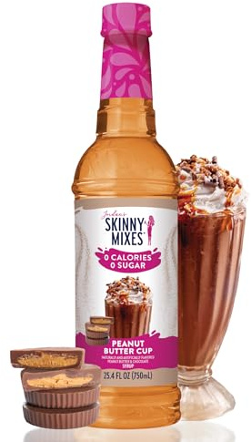 Jordan's Skinny Mixes Peanut Butter Cup | Zero Calories, Zero Sugar, Zero Carbs | Jordan's Skinny Syrups, Sugar Free Flavour for Coffee, Tea, Lattes | 1 Bottle (750 mL)