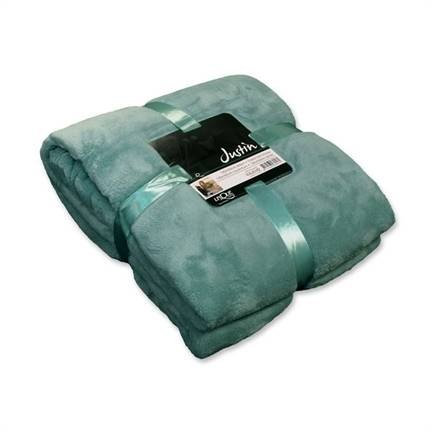Unique Living - Justin - Fleece - Plaid - Kuscheldecke - 150x200 cm - Mineral Blue