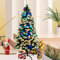 Froadp 180cm Albero di Natale in Fibra Ottica con Supporto Stabile e 200 Rami di Simulazione Tradizionale per Decorazioni Natalizie Fai-da-te(Aghi di pino Colorati)