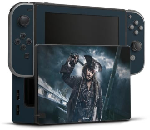 DeinDesign Skin kompatibel mit Nintendo Switch Folie Sticker Captain Jack Sparrow Fluch der Karibik Offizielles Lizenzprodukt
