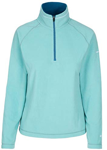 Trespass Womens Fleece Jacket Skylar - Microfleece, Airtrap, 1/2 Zip Neck, Contrast Inner Collar and Trims, Knitted, 100% Polyester