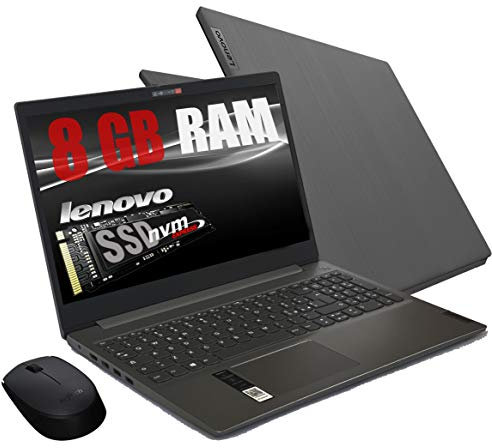 RGDIGITAL SRL Notebook Lenovo Grey Ram 8 Gb DDR4 SSD M.2 PCi da 256Gb cpu Amd A4 3020 New Gen./ Display Hd da 15,6 pollici/Open Office/web cam, 3usb hdmi bt Windows 11 Pro/Pronto All'uso+ Mouse Wifi