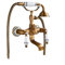 Badewannenarmatur Mit Handbrause - Wannenarmatur, Und Brausehalter | Aufputz Badewanne Wasserhahn - Dusche Set, Mit Umsteller & Keramikkartusche, Zweigriff -Wannenbatterie, Messing, Retro-Stil