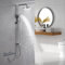 Lonheo Colonne de Douche sans Robinetterie Système de Douche avec Rond Pommeau de Douche Ø254mm et Douchette à Main 3 Jets Ensemble de Douche en Laiton pour Salle de Bain
