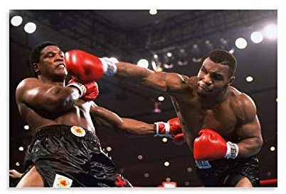 FINDEMO Mike Tyson Vs. Roy Jones Jr. Boxing Poster, dekoratives Gemälde, Leinwand, Wandkunst, Wohnzimmer, Poster, Schlafzimmer, Gemälde, 60 x 90 cm