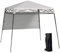Outsunny Carpa Plegable 220x220x200 cm Cenador Plegable con 1 Pared Lateral Bolsa de Transporte Impermeable y Protección UV50+ para Jardín Patio Blanco