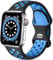Epova Silicone Sport Strap Compatible with Apple Watch Strap 42mm 44mm 45mm 46mm 49mm, Breathable Replacement Straps for Apple Watch Ultra/Ultra 2/iWatch SE Series 10 9 8 7 6 5 4 3, Black/Blue, Large
