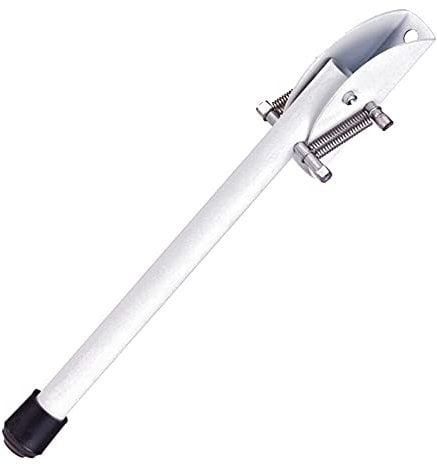 20 cm / 8 in White Kick Down Door Stop - Keep The Door Stay Open for Garage Gate Home Office Metal Door Stopper with Rubber Bumper