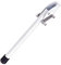 20 cm / 8 in White Kick Down Door Stop - Keep The Door Stay Open for Garage Gate Home Office Metal Door Stopper with Rubber Bumper