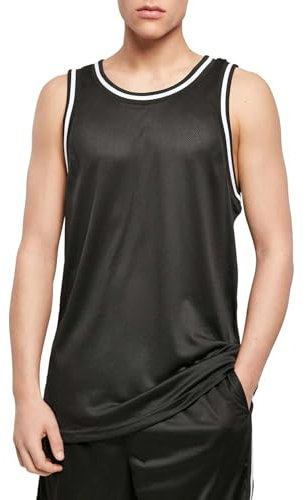 Mivaro Herren Tank Top Basketball Mesh, Achselshirt, Größe:4XL, Farbe:Schwarz/Weiß
