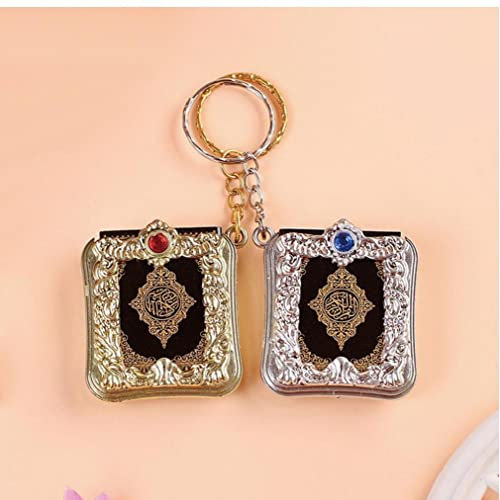 Bemvp Mini Ark Koran Buch Koran Anhänger Muslimischer Schlüsselbeutelbeutel Auto Dekor Schlüssel Schnalle Arabisch Schlüsselbund Zubehör Anhänger