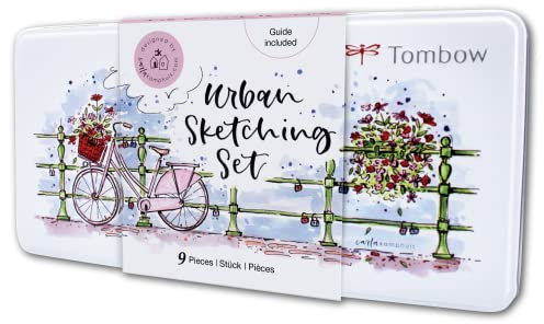 Tombow Urban Sketching Set | 9 kreative Produkte | Schritt-für-Schritt Anleitung | designed by Künstlerin Carla Kamphius [URBAN-SET]