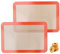Quarter Sheet Silicone Baking Mats, 7-7/8x 11-4/5 Food Grade Liquid Silicone Mats, Non-Stick Reusable Cookie Sheet Liners for Quarter Bake Pan for Cake/Toast/Pastry/Cookie/Bun/Bread(2PCS)