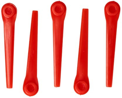 vhbw 5x Ersatz-Messer kompatibel mit Gardena Comfort-Cut Li18/23R 9825 | Li18/23R 9825-20 Rasentrimmer - Ersatzklinge Orange, Kunststoff