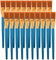20 Pieces Paint Brushes for Acrylic Painting, Nylon Paint Brushes 1 Inch Wide Flat Paint Brushes Set for Artists Professional Amateurs Gouache & Acrylics Watercolors Gouache Acrylic Painting Blue