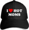 LOUJIN I Love Hot Moms Hut Baseball Cap Ente Zunge Kappe Outdoor Kappe Mode Schwarz, Fotofarbe, One size