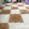 Plush Puzzle Interlocking Foam Mat,Fluffy Soft Fuzzy Soft Jigsaw Area Floor Tiles Mat,Home Decoration 12x12in Cuttable Square Interlocking Non Slip Play Ground Rugs(Size:10pcs,Color:Curry+white)