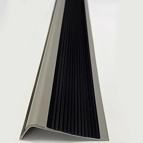 Treppenkantenprofil Treppenprofil Treppenkantenschutz aus Gummi, 24, 39, 47, 50, 55, 63, 67 Zoll lang, Treppenkante, Stufenkante, rutschfeste Streifen, 10 cm breit, Fliesenübergangsleiste für Innen-,
