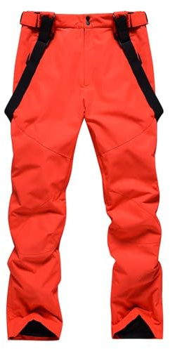 ALSOGO Pantalons de Ski pour Hommes Imperméables et Coupe - Vent Pantalons de Neige Pantalons Extérieurs Bretelles Amovibles Bavoir de Snowboard
