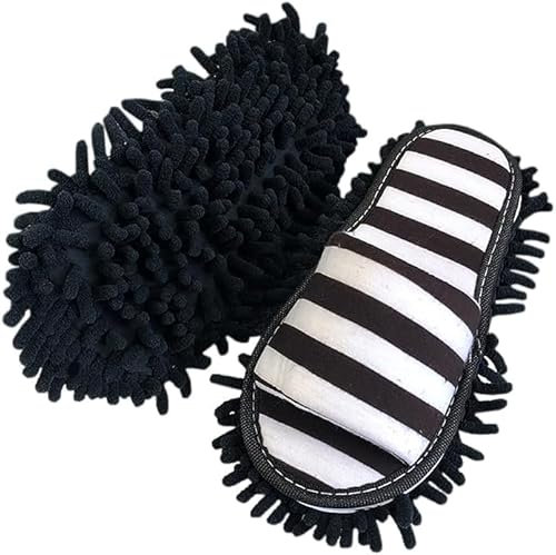 Mop Schuhe Bodenwischer Lazy Hausschuhe Abnehmbare Multifunktions Putz-Hausschuhe für Damen, Herren, Fußstaub, Haarreiniger, Kehrhaus, Büro, Badezimmer, Küche