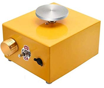 Torno de Alfarero,Plato Giratorio para Esculpir Rueda eléctrica de cerámica DIY Herramientas de cerámica Mini máquina de cerámica eléctrica
