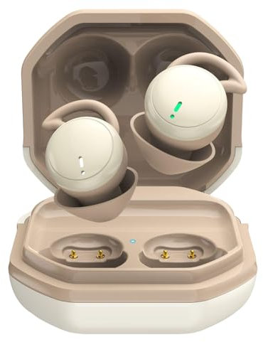 SZHTFX Auricolari per dormire Canale Isolamento Rumore Cuffie Sonno Wireless In-Ear Mini Auricolari Bluetooth 5.3 Piccolo Ultra Morbido Leggero 2.3g per Sleeper Side Flessibile IPX5 Microfono