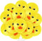 30 Stück Enten-Luftballons mit Cartoon-Entenmotiv, bedruckte Luftballons für Hochzeit, Geburtstag, Party, Babyparty, Klassenzimmer, Dekoration (Latex-Entenballon)
