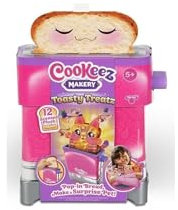 COOKEEZ MAKERY - Toast Treatz, Peluches en Forma de Tostadas Mágicas, Consigue 1 de 6 Peluches Diferentes, Cada Tostada Tiene un Olor Agradable Diferente, Niños de 5 años+, Famosa (CKE01000)