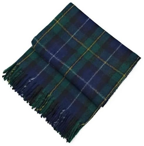 Reisedecke aus weicher Wolle für Auto und Wohnwagen, 177,8 x 152,4 cm, große Decke, schottisches Karo, für drinnen und draußen, warm, Bett und Sofa, Picknickdecke, Macneil of Barra Tartan